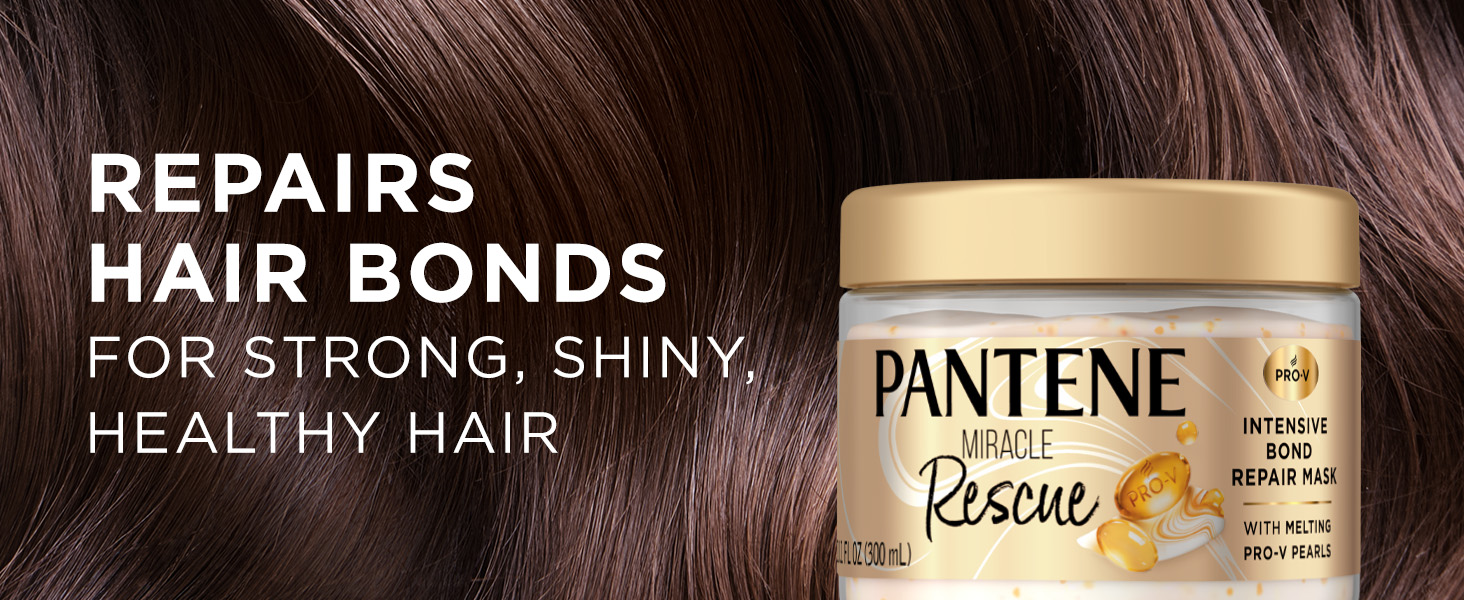 Pantene Miracle Rescue Intensive Bond Repair Hair Mask - For Strong, Shiny, Healthy Hair