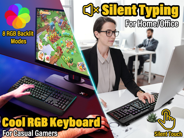 Wireless Bluethooth RGB Keyboard