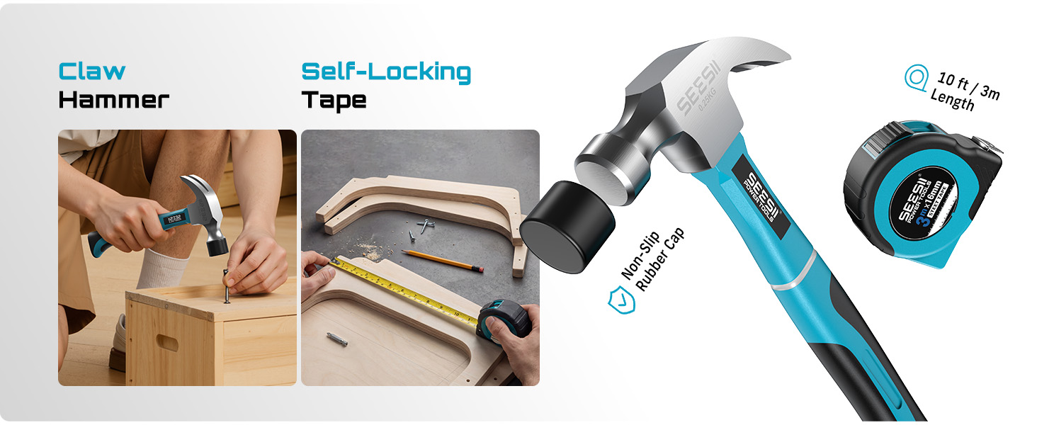 Claw Hammer and Self-Locking Tape