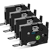 TZe-335 Black Label Tape Compatible with Brother P-Touch Label Tape TZ335 TZe Tz Tape 12mm 0.47 L...