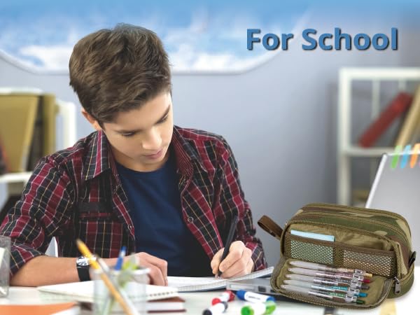 Large Capacity Pencil Case for Boys,Tool Bag for Middle School College Office Organizer for Kids