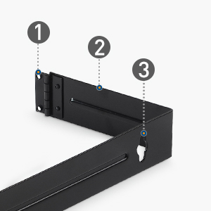 1U Hinged 19” Wall-Mount Panel Bracket