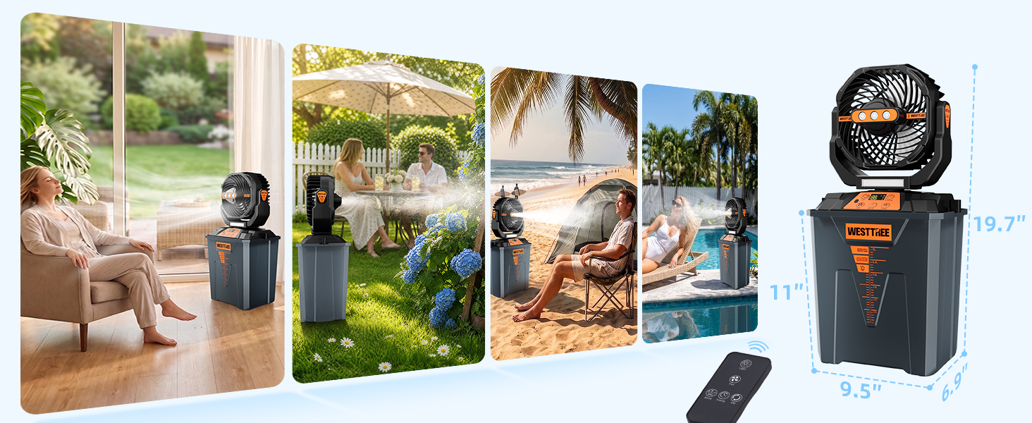 portable misting fan