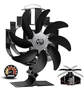 JossaColar Oscillating Wood Stove Fan Heat Powered With High Air Volume | 8- Blade Fireplace Fan ...