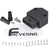 FRCVESNG OBDII 16 Pin Female Connector J1962F OBD2 Adaptor Plug with Screws (Female-Straight)
