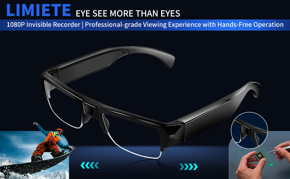 Spy Camera Glasses – Mini Hidden Camera with HD Recording &amp;amp; Long Battery