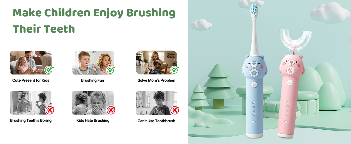 Children&amp;#39;s U-shaped electric toothbrush