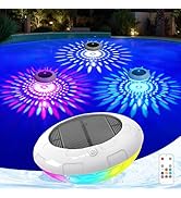 Cootway Floating Pool Lights, RGB Color Changing Swimming Pool Lights That Float with Remote, Wat...