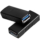 Oxsubor SuperSpeed USB 3.0 Coupler Adapter Type A Female to Female Bridge Extension Connector (2PCS)
