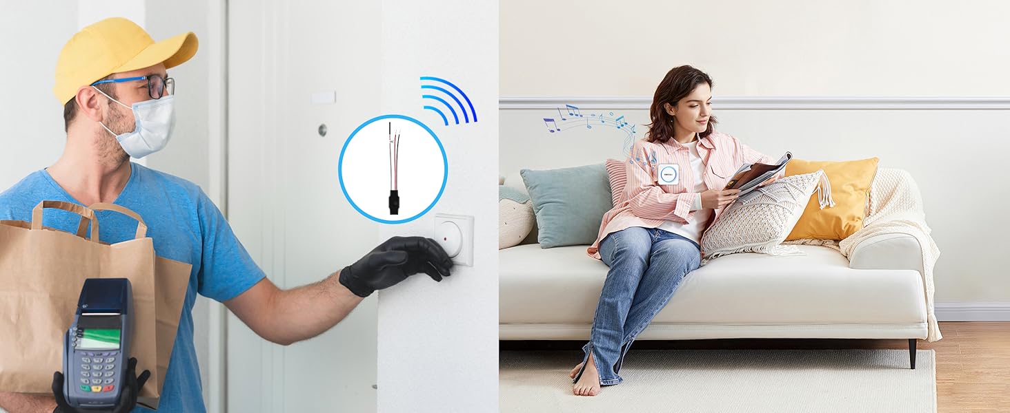 Wireless Doorbell Extender with Receiver