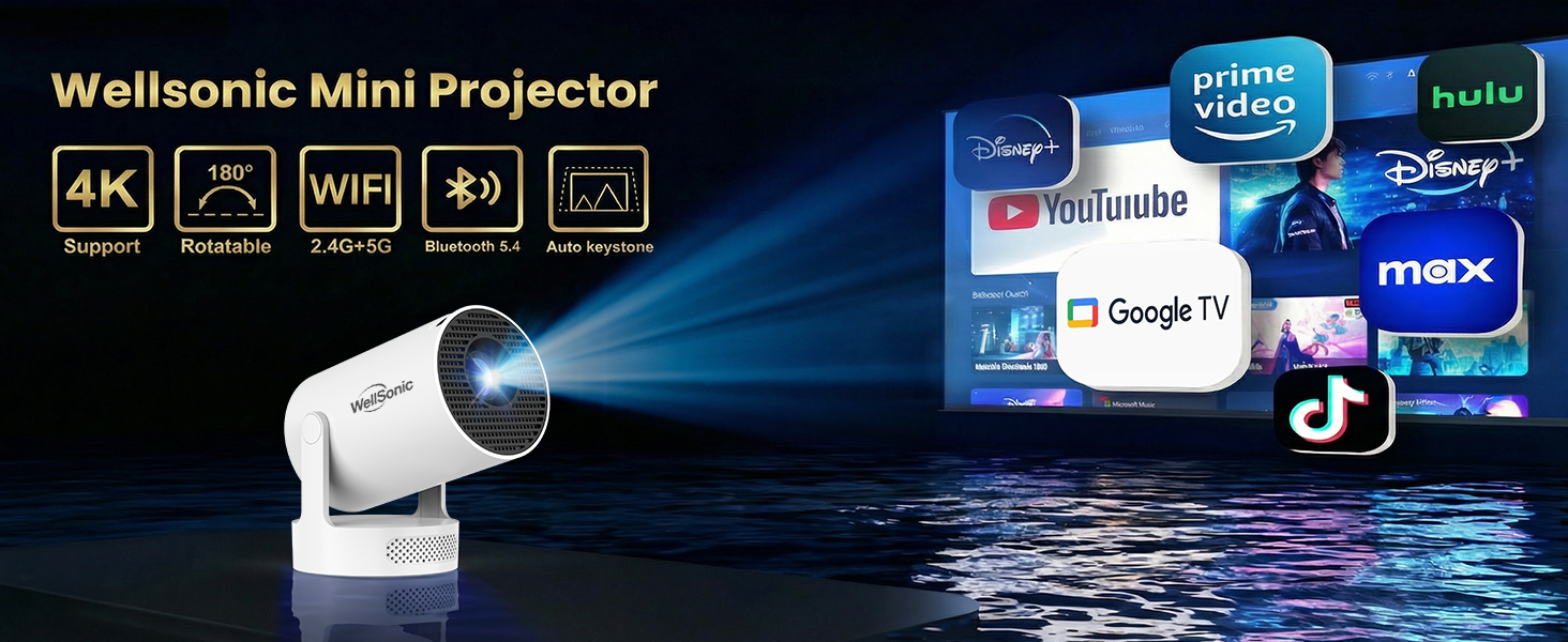 Mini Projector with WiFi and Bluetooth