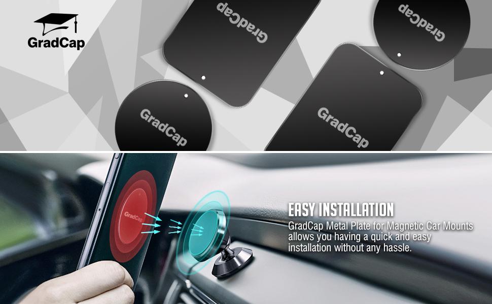 GradCap Metal Plate for Car Phone Magnetic Holder