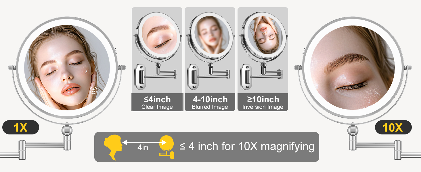 Wall Mounted Lighted Makeup Mirror