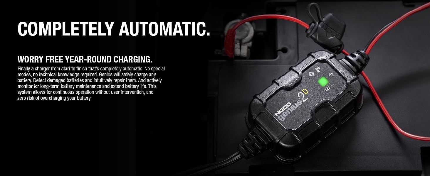 car battery charger 12v 6v automotive trickle maintainer truck smart boat slow float under hood