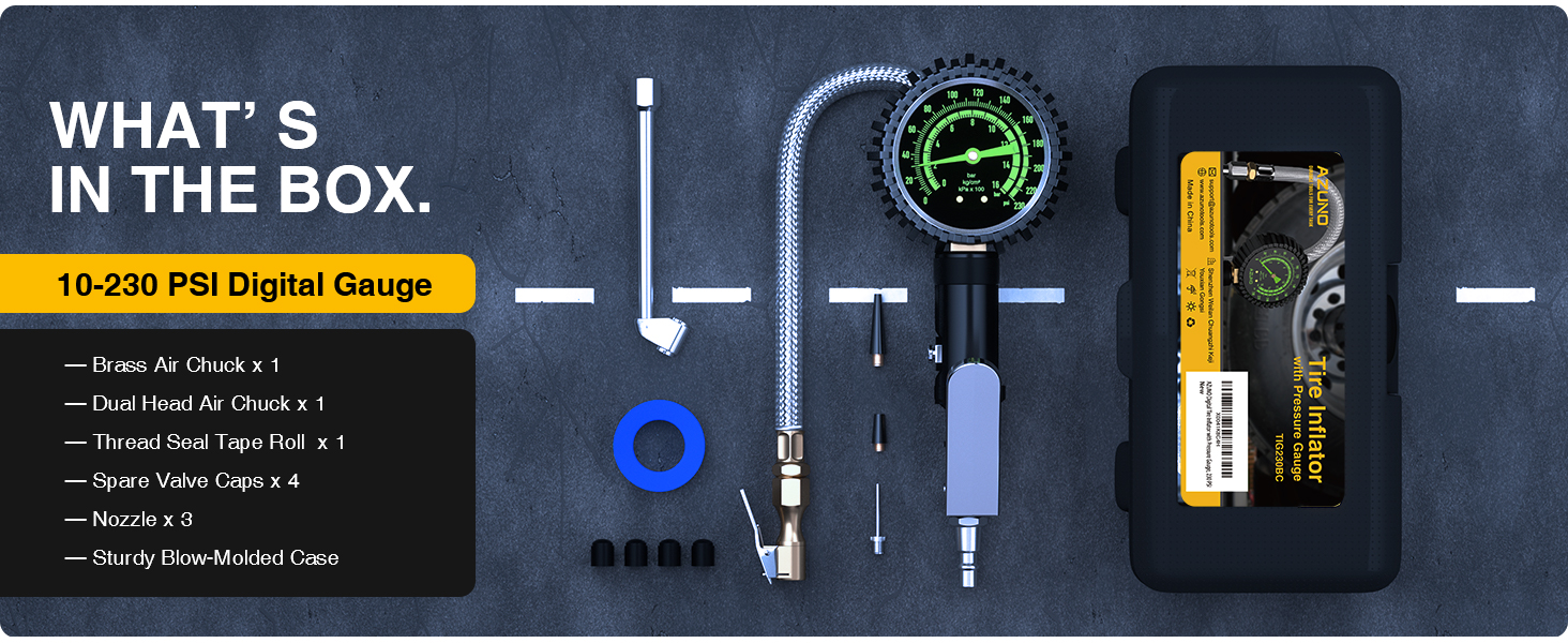 tire gauge and inflator