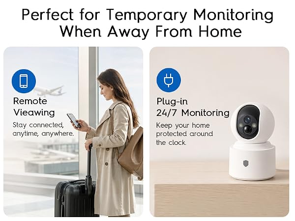 Perfect for Temporary Monitoring When Away From Home