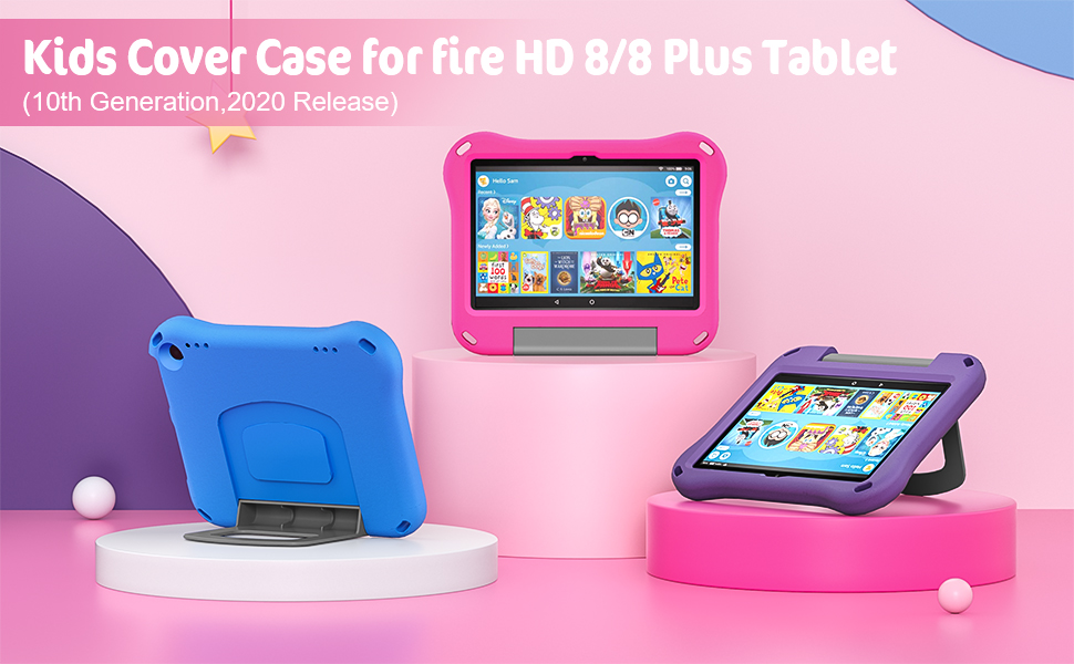 kindle fire hd 8 tablet case for kids 2020 release 10th generation with handle stand