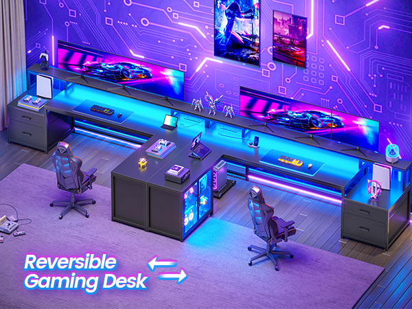 gaming desk l shaped