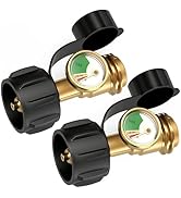 Propane Tank Gauge Level Indicator, Universal Propane Gauge for 5-40lb LP Tanks, Color Coded Gas ...