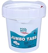 Pool Mate 1-1404 Jumbo Swimming Pool Chlorine Tabs, 4-Pounds, white