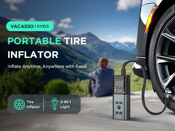 tire inflator portable air compressor