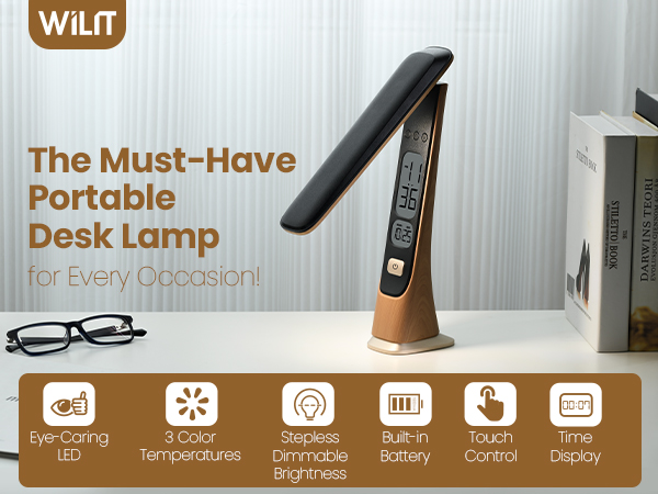 Desk Lamp with clock
