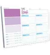 Weekly Planner Pad - Undated Planner - To Do List Notepad - Habit Tracker - 11 x 8.5 in