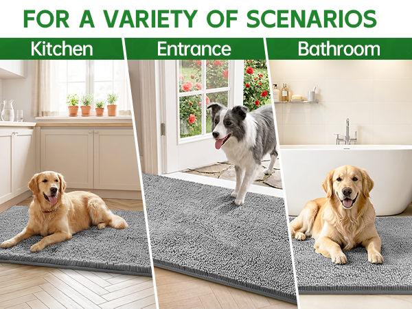 100pointONE Dog Door Mat for Muddy Paws