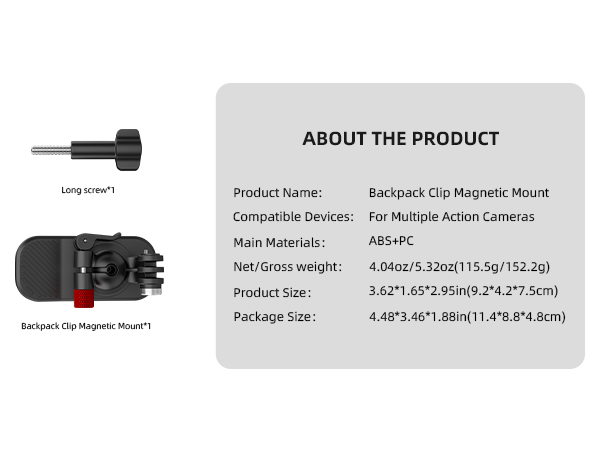 backpack shoulder camera mount