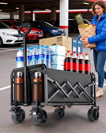 Collapsible Foldable Wagon Cart with Wheels