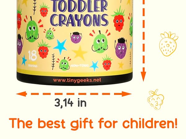 TinyGeeks Toddler Crayons Set of 18