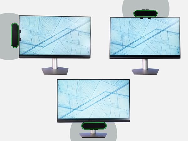 The CA-2890PRO mounted to different places on the monitor