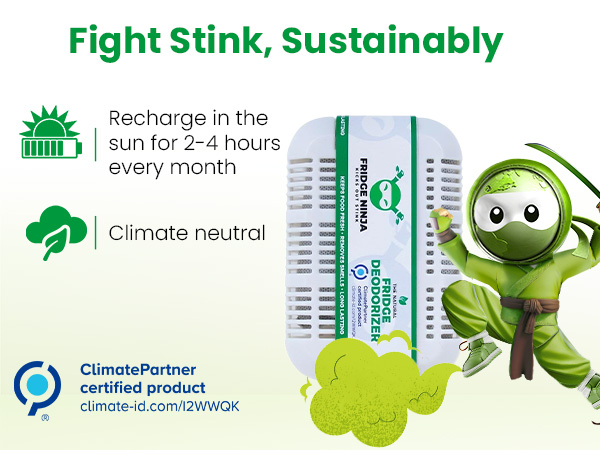Fight Stink Sustainably Recharge in the Sun for 2 to 4 Hours Each Month.