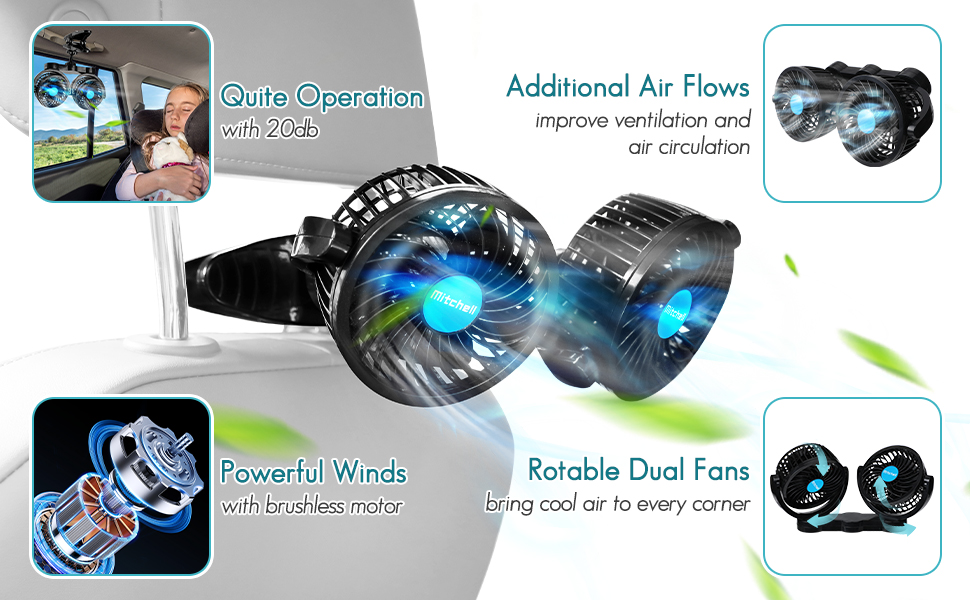 car cooling fan clip fan