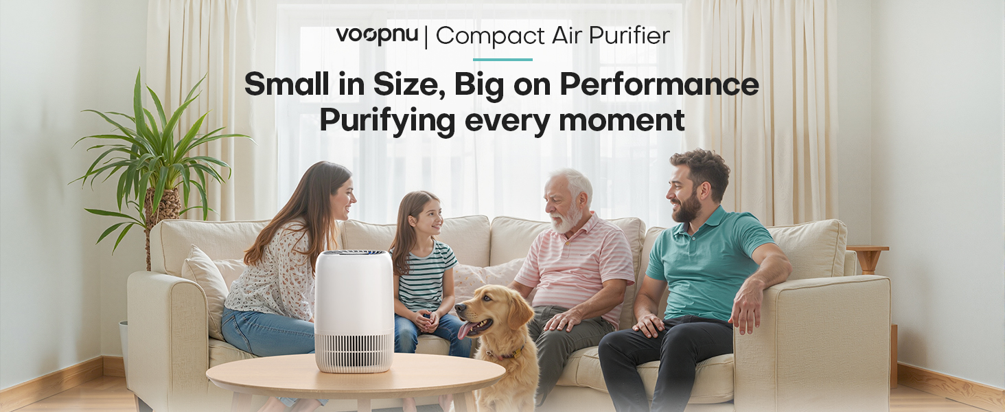 Air Purifiers Home H13 True HEPA Filter 1076 Ft² Pet Hair Odors Pollen Smoke Aroma Quiet 360°Intake