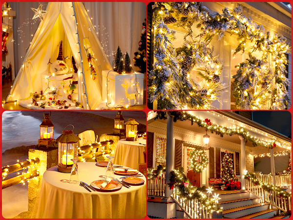 Warm white Christmas lights-5