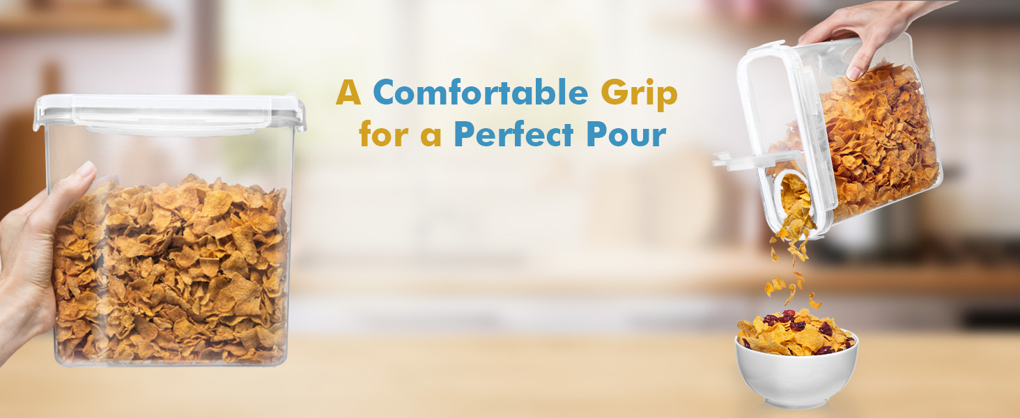 Kitchen Storage Containers, airtight food storage containers with lids, cereal dispensers cereal box