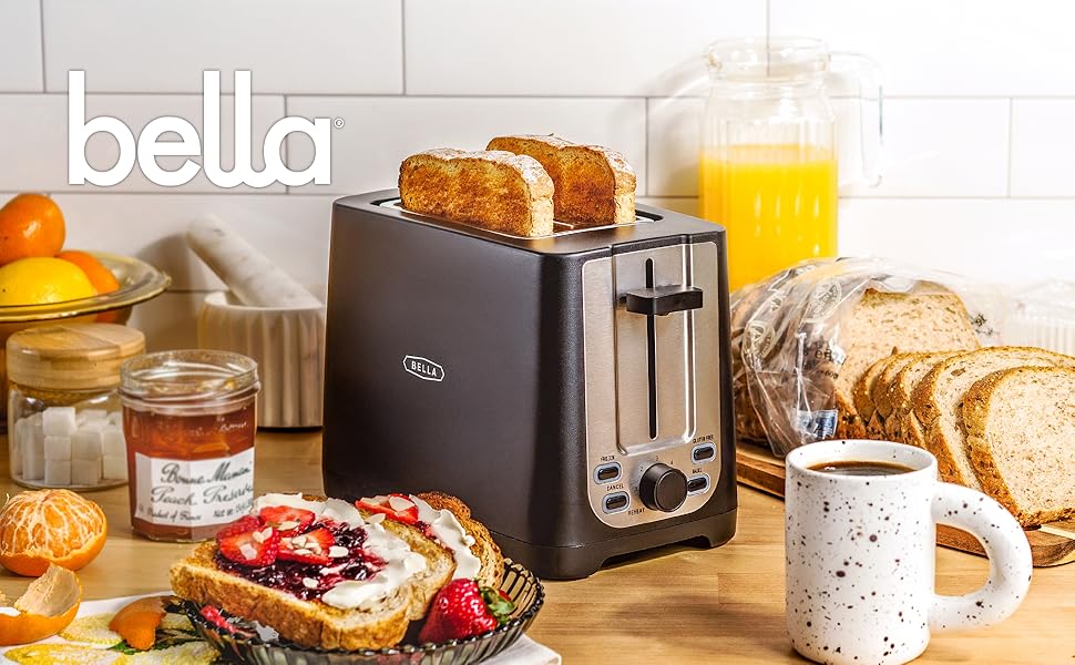 bella 2 Slice Toaster, Navy Blue