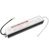 LED Driver 60 Watts 24V DC Low Voltage Transformer Waterproof IP67 Power Supply Transformer...