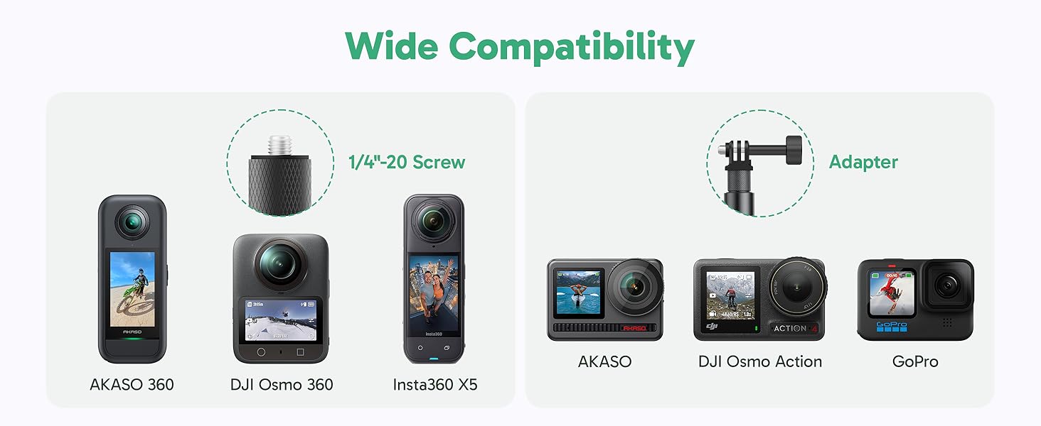 AKASO 120cm Invisible Selfie Stick for 360 Action Camera