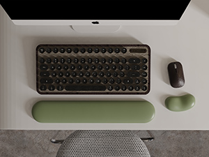 keyboard wrist rest set green