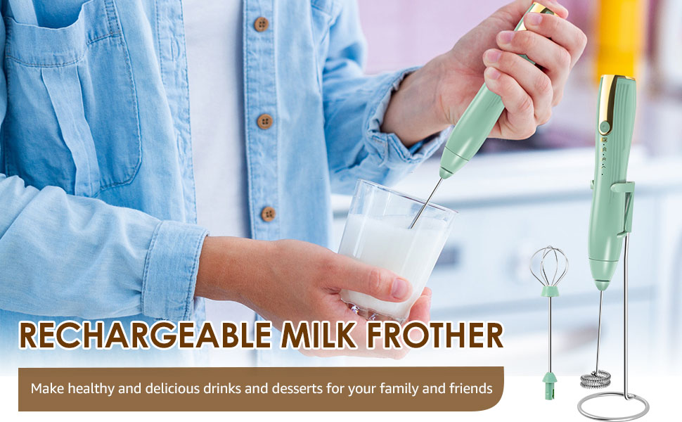 Milk Frother, Whisk Drink Mixer, 