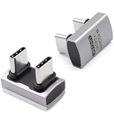 Duttek 240W USB C 180 Degree Adapter (40Gbps Data, 8K@60Hz Video) U Shape Type C Male to Male Ada...