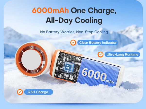 6000mAh Mini Fan 