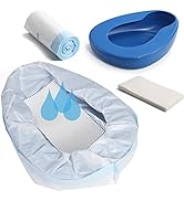 ONEDONE Bed Pan Set with 20 Pack Disposable Liners and Super Absorbent Pads -Heavy Duty Bedpan fo...