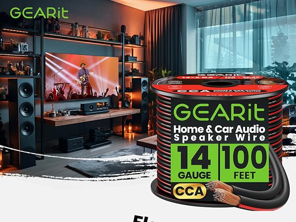 speaker wire 14 gauge 100 ft