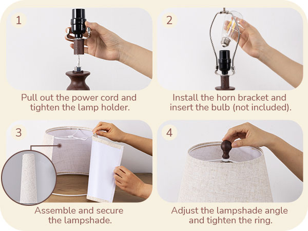 EASY TO ASSEMBLE TABLE LAMP