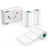 Gloryang 52mm x 30mm White Thermal Gap Label Paper, 3 Rolls for JD-23 Mini Printer, Self-Adhesive...