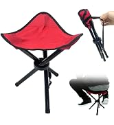 Travel Folding Camping Stool, Use Height 14.6" and Maximum Weight 210 lbs Outdoor Portable Tripod...