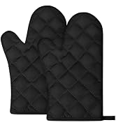 AUAUY 1 Pair Oven Mitts, Heat Resistant BBQ Gloves-Oven Mitts with Recycled Infill Cotton Non-Sli...